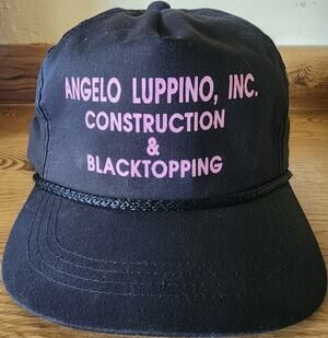 Enza Hat Angelo Luppino Construction Men's Adjustable Black Pink Snapback